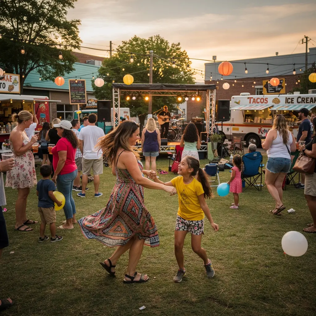 Rodzina cieszy się wspólnymi chwilami w codziennych aktywnościach.